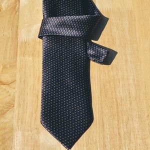 J. Ferrar brown black pin dot  silk tie